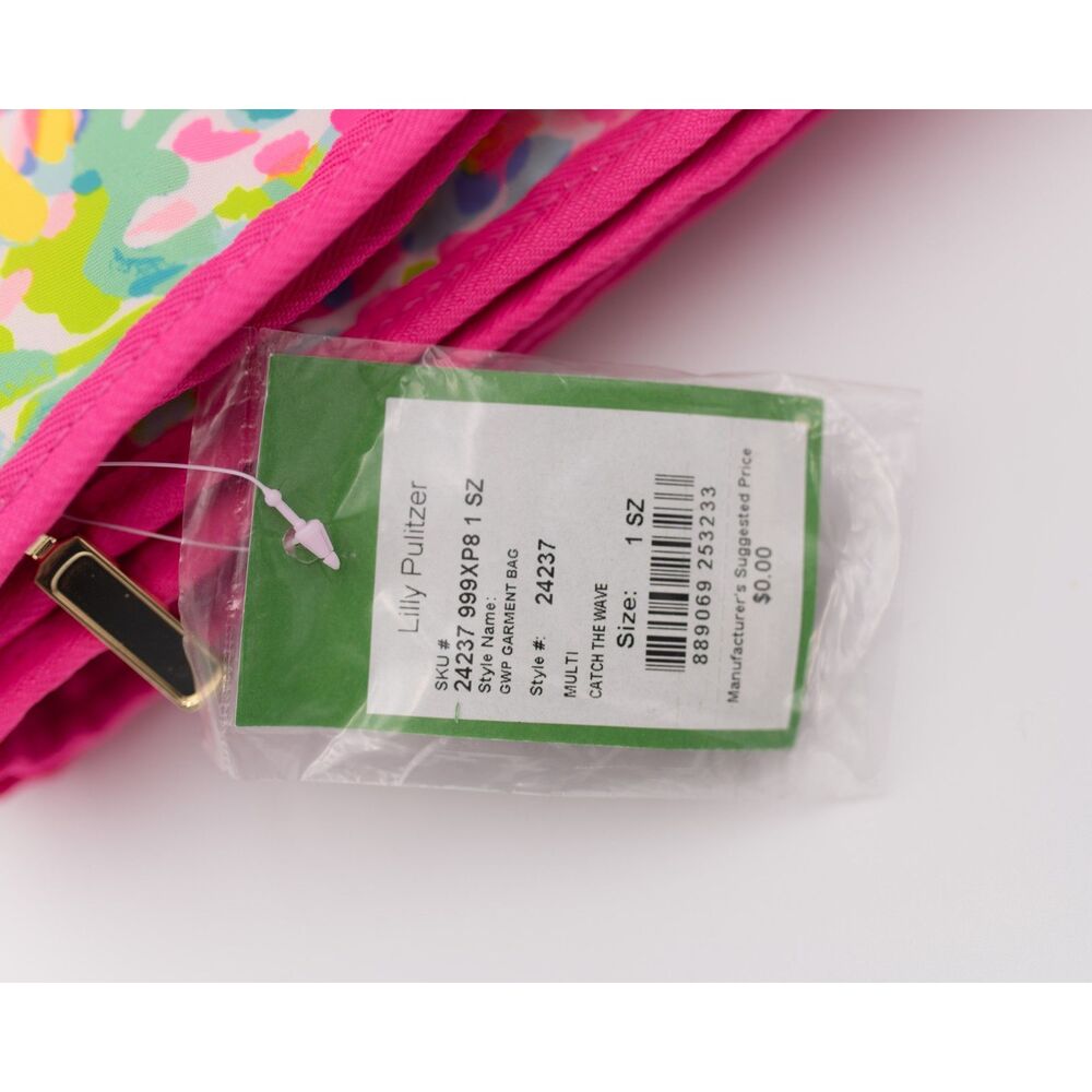 Lilly Pulitzer Catch the Wave Grip Garment Bag NWT Pink Floral Travel Bag - Picture 3 of 6